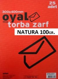 Oyal Torba Zarf Natura 30*40 cm 100gr. 25 li - 8690345738731