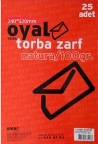 Oyal Torba Zarf Natura 24*32 cm 100 gr. 25'li - 8690345738670