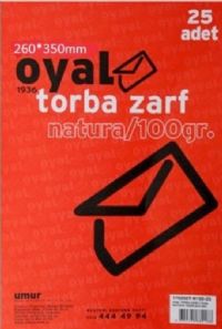 Oyal Torba Zarf Natura 26*35 cm 100 gr. 25 li - 8690345738700