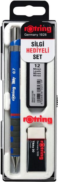 Rotring Tikky Mekanik Ulu Kalem 0,7 Mavi Set