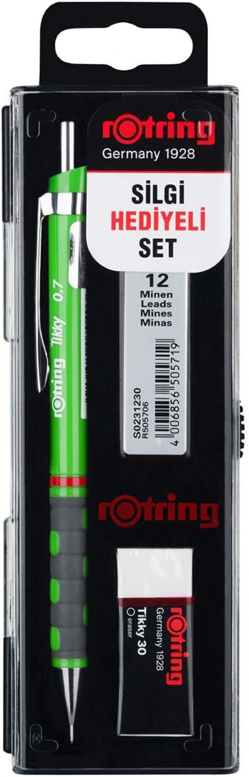 Rotring Tikky Mekanik Ulu Kalem 0,7 Yeil Set