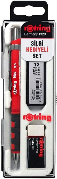 Rotring Tikky Mekanik Ulu Kalem 0,5 Krmz Set