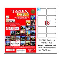 Tanex TW-2016 Laser Etiket ( 99,1*34 mm ) 100 Sayfa