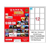Tanex TW-2012 Laser Etiket ( 63,5*72 mm ) 100 Sayfa