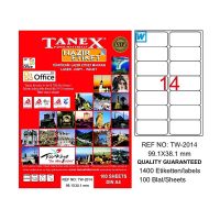 Tanex TW-2014 Laser Etiket ( 99,1*38,1 mm ) 100 Sayfa