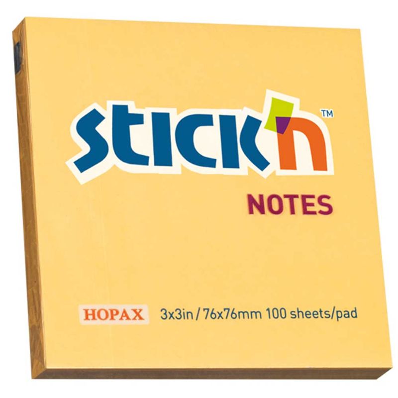 Hopax Stckn Yapkanl Not Kad 76x76 Pastel Turuncu 100 yp