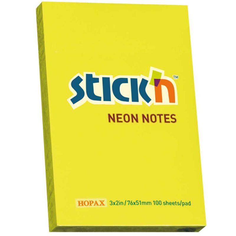 Hopax Stckn Yapkanl Not Kad 76x51 Fosforlu Sar 100 YP