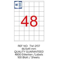 Tanex TW-2137 Laser Etiket ( 35*37,125 mm ) 100 Sayfa