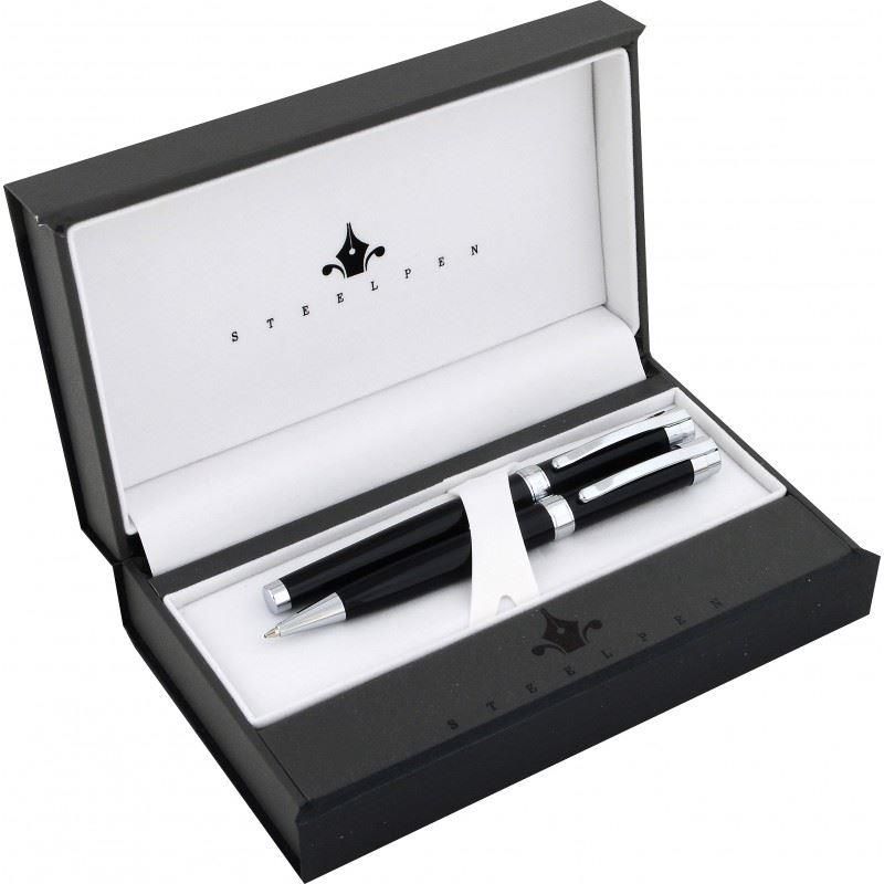 Steelpen 285 Capital Siyah Dolma Kalem+Tkenmez Kalem
