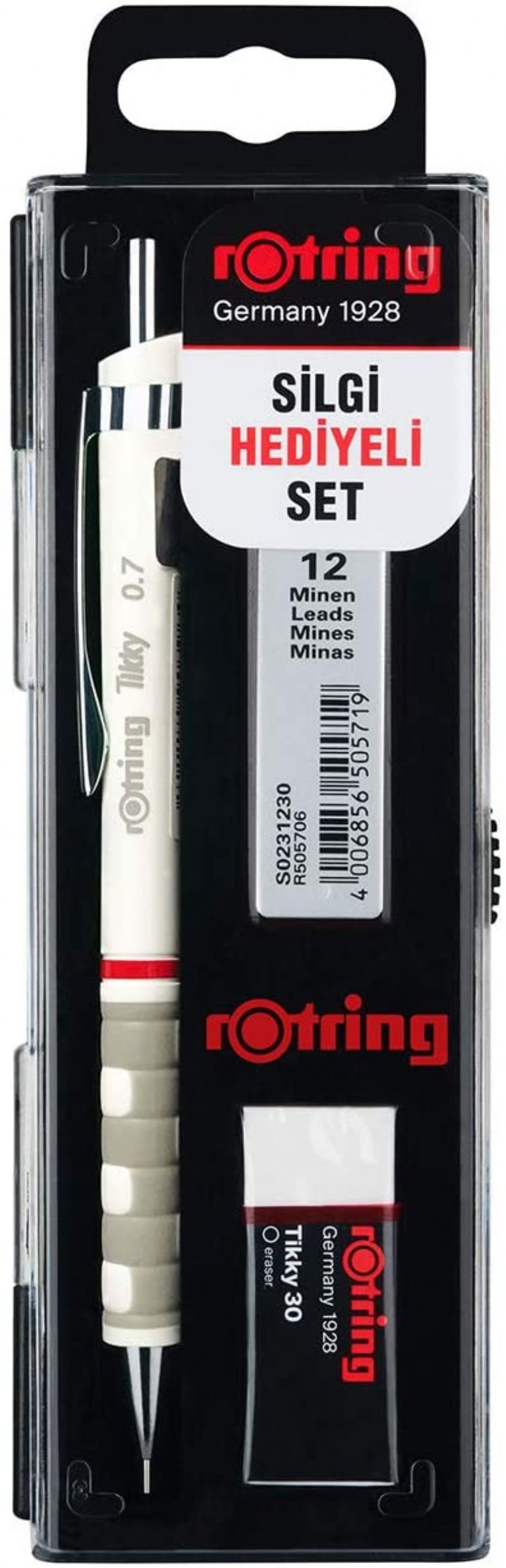 Rotring Tikky Mekanik Ulu Kalem 0,7 Beyaz Set