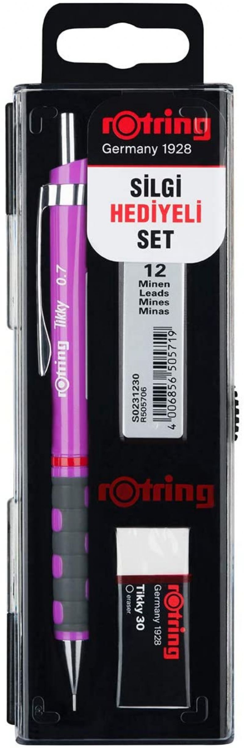 Rotring Tikky Mekanik Ulu Kalem 0,7 Mor Set