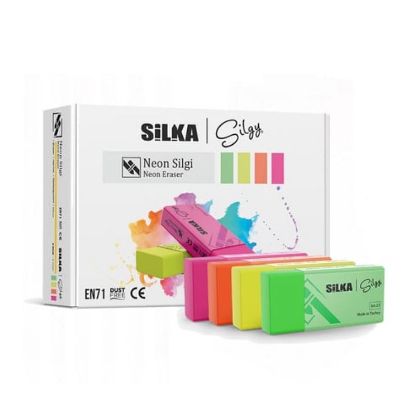 Silka Neon Kk Boy Renkli Silgi No:30