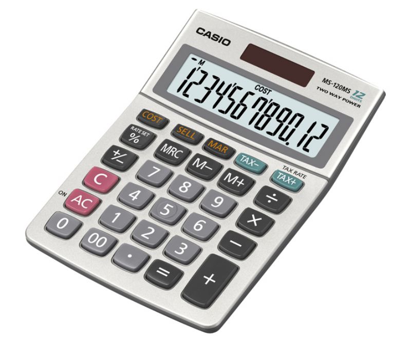 Casio MS-120MS 12 Hane Hesap Makinesi Orta Boy